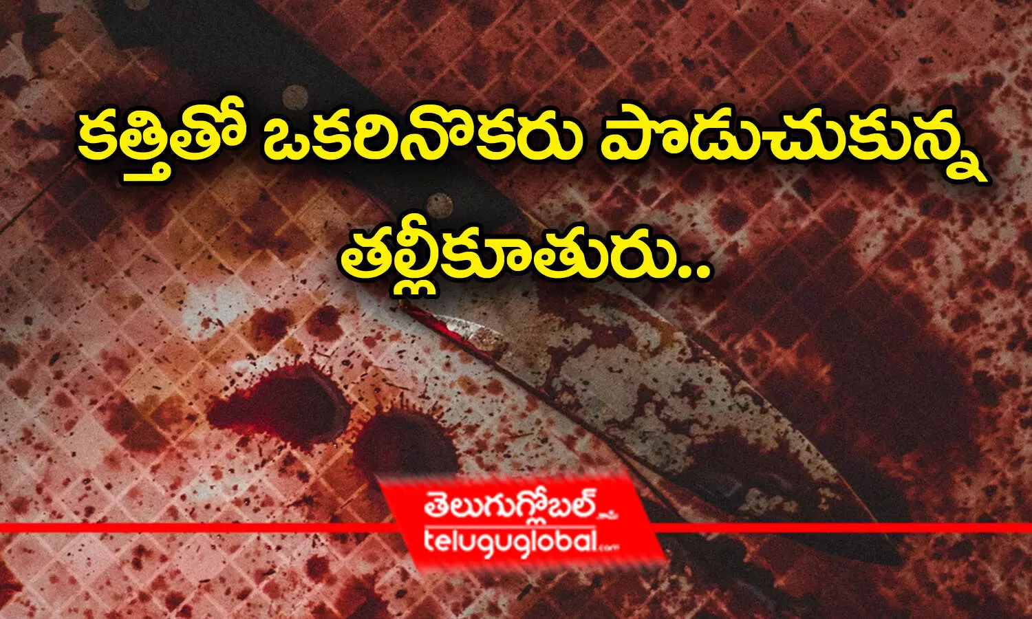 కత్తితో ఒకరినొకరు పొడుచుకున్న తల్లీకూతురు..