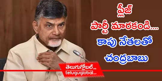 ప్లీజ్ పార్టీ మారకండి.... కాపు నేతలతో చంద్రబాబు