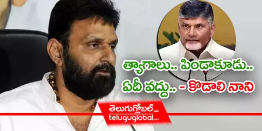 త్యాగాలు.. పిండాకూడు.. ఏదీ వద్దు  కొడాలి నాని..