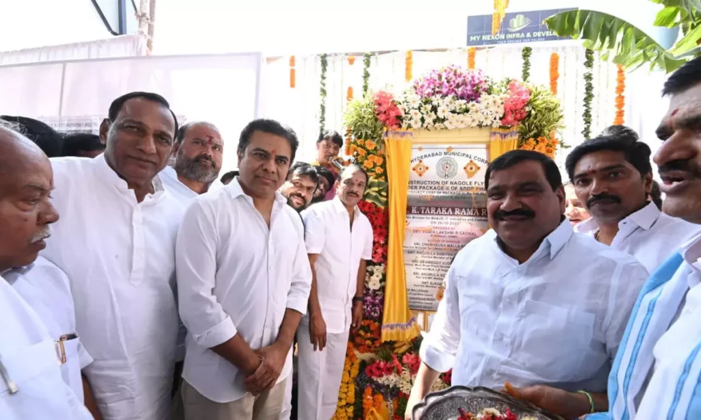 KTR inaugurates Nagole flyover
